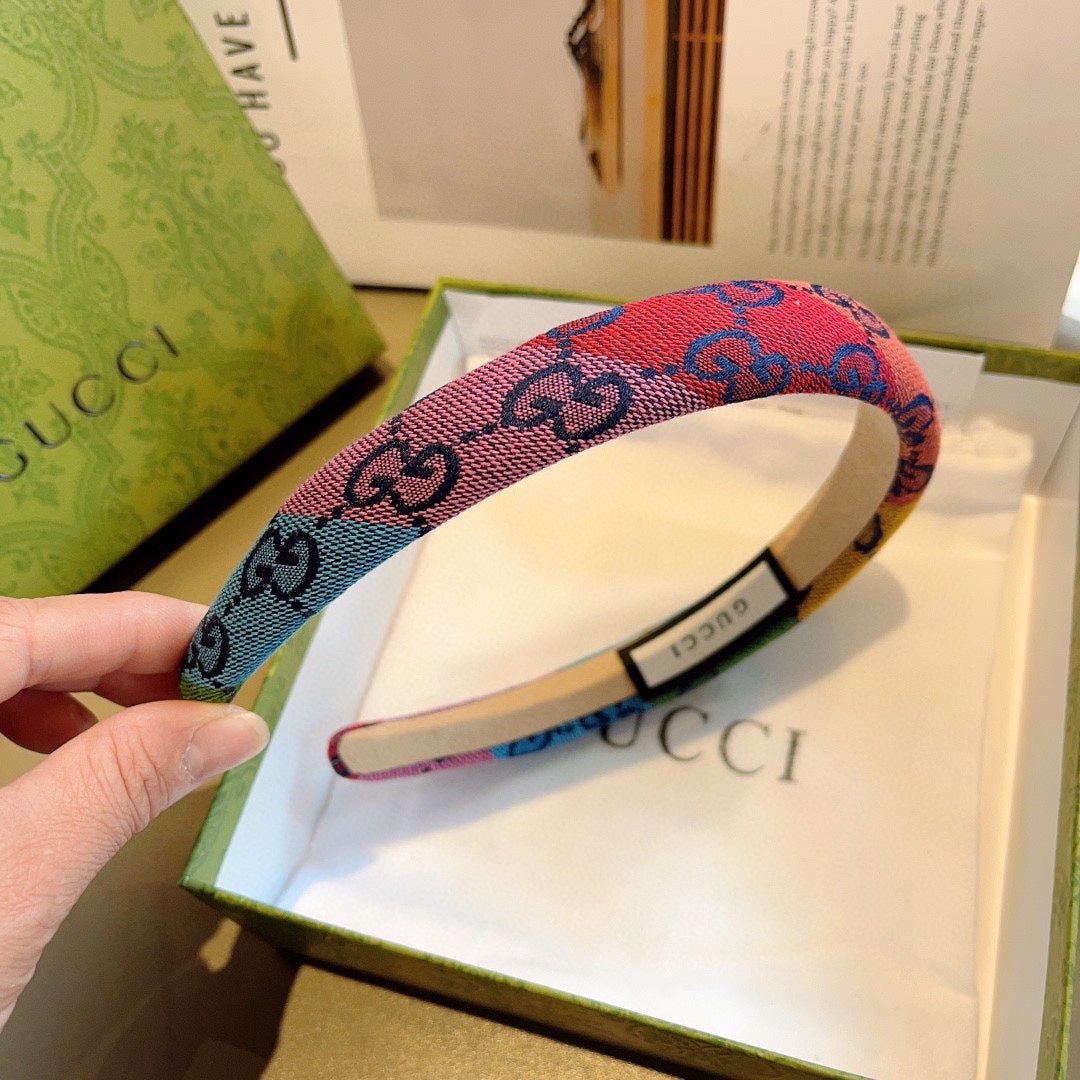 Alternative view of GUCCI HEADBAND IN COLORFUL CANVAS 432789