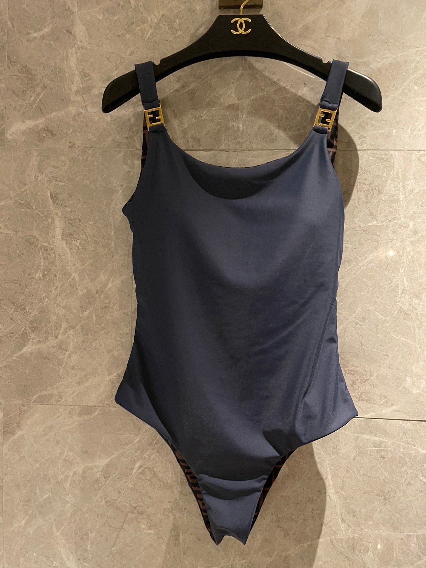 Alternative view of Fendi Navy FF Trim Swimsuit