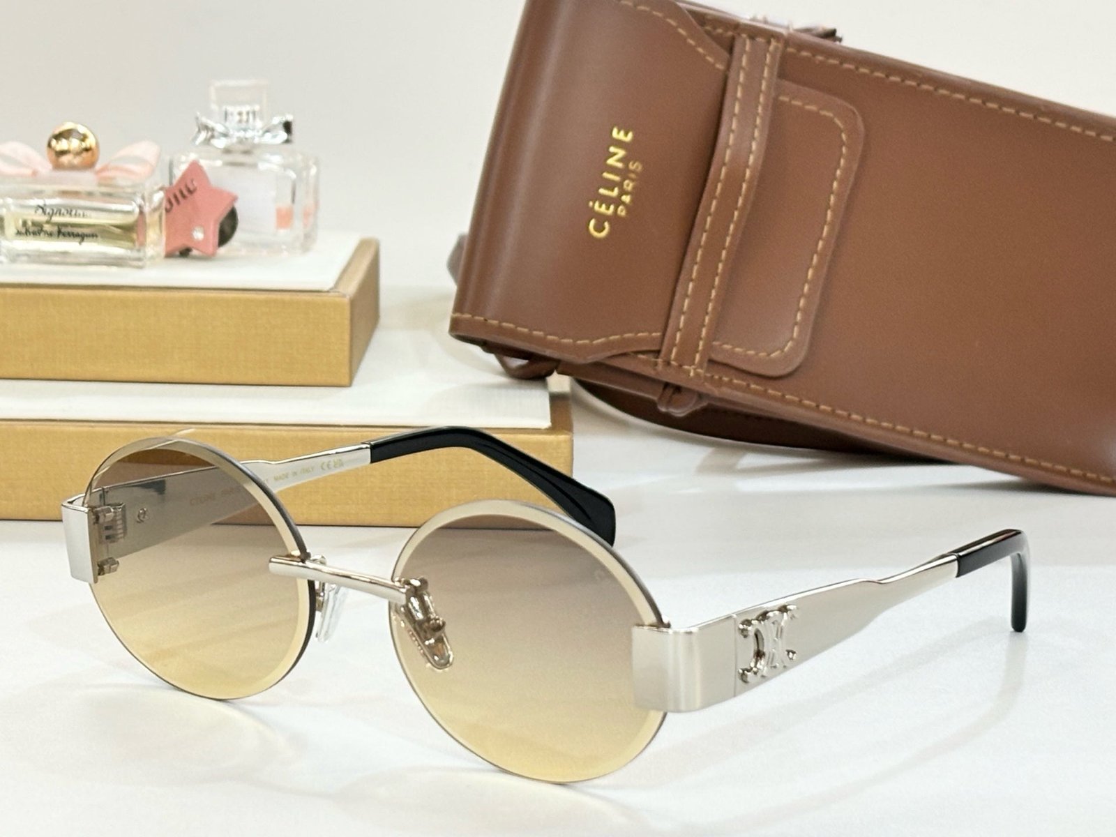 CELINE Rimless Round Gradient Shades - Image 6