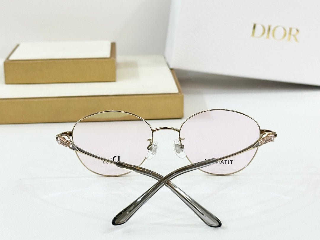 Dior Titanium Gold Round Optical Eyeglasses - Image 6