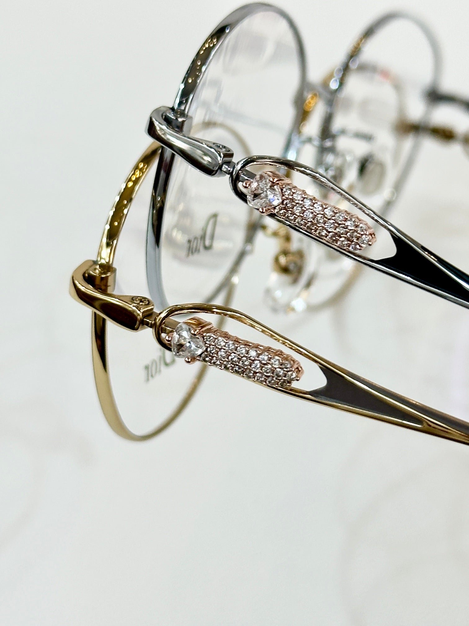 Dior Titanium Gold Round Optical Eyeglasses - Image 7