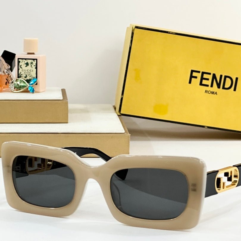 FENDI Acrylic Frame Square Sunglasses