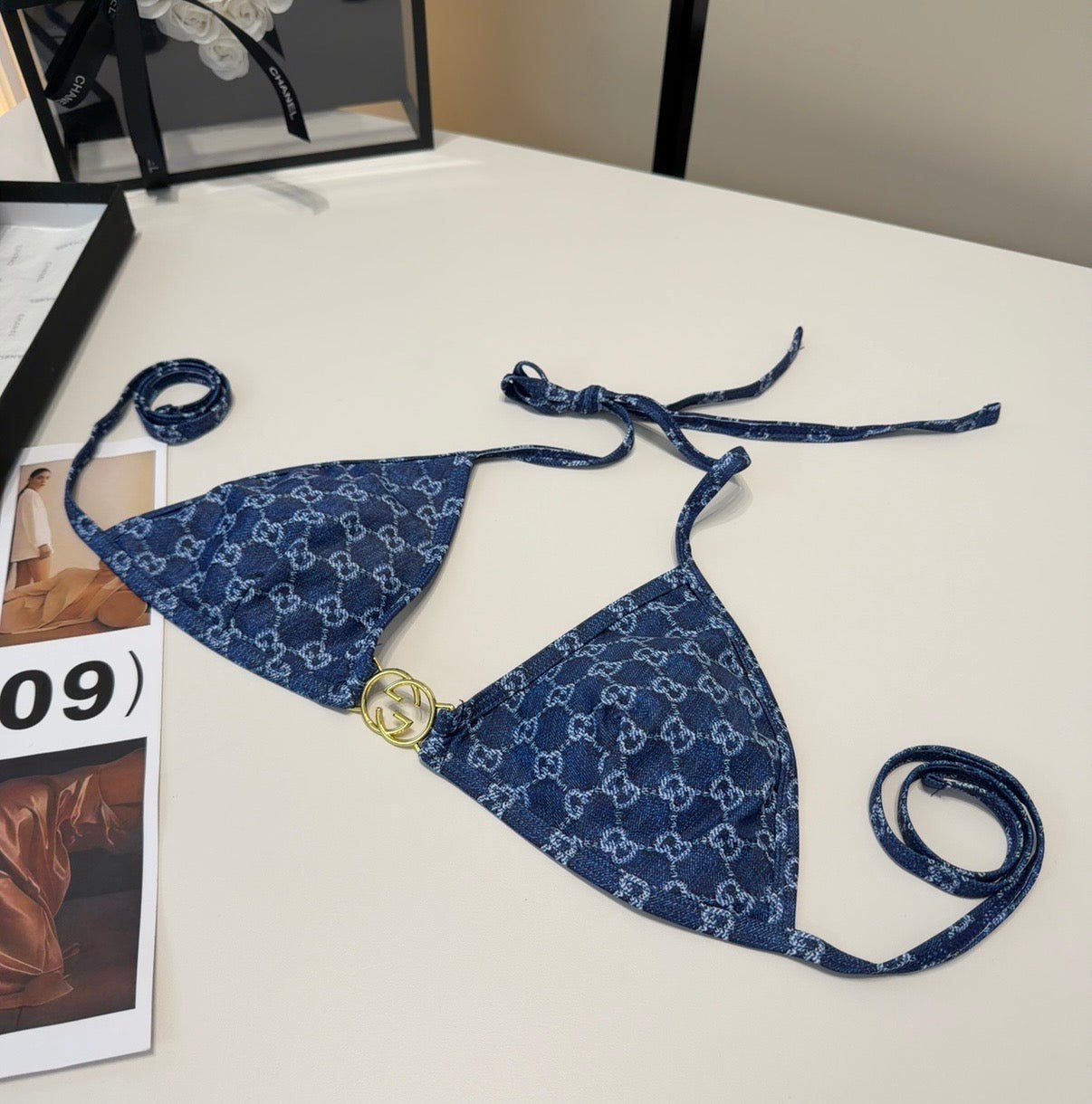 Alternative view of Gucci 26s Swimsuit Navy Blue Denim 185814