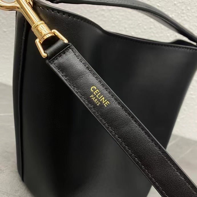 Celine Teen Bucket Black Calfskin Bag - Image 6