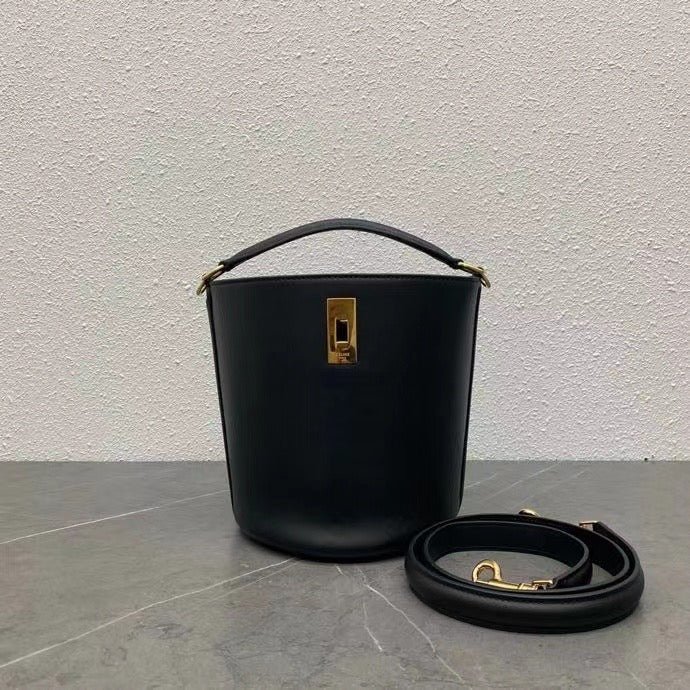 Celine Teen Bucket Black Calfskin Bag - Image 8