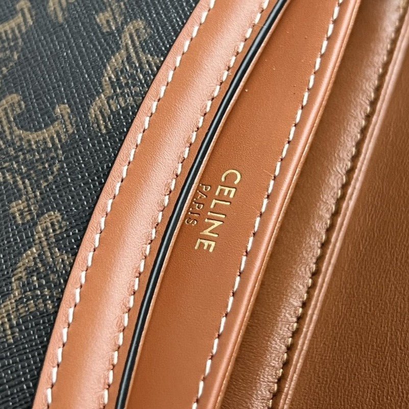 Alternative view of Celine Triomphe 15 Black Pattern Calf