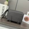 Loewe XS Military Messenger Bag 24.5 Charcoal Grey Cowhide