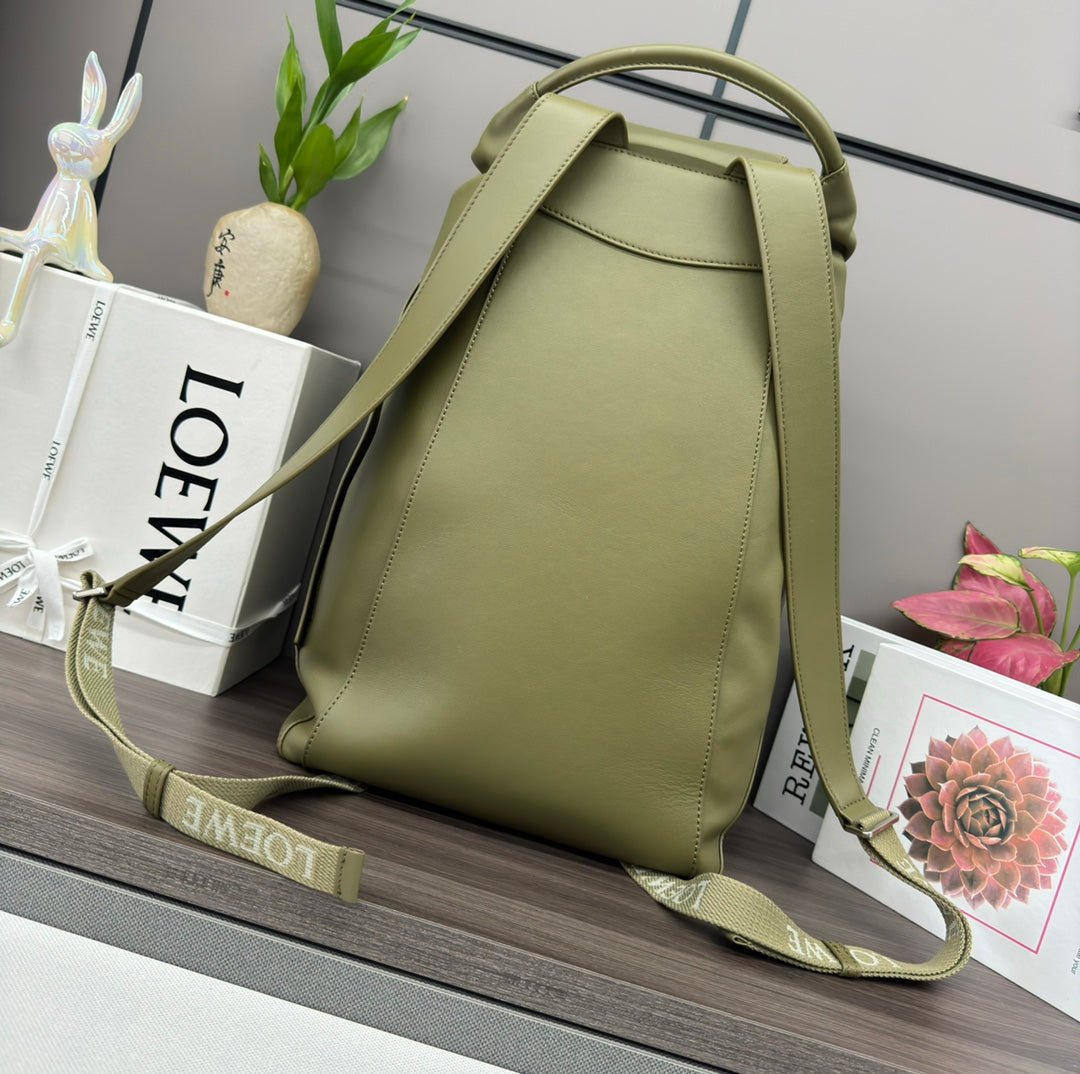Alternative view of Loewe 2025 Flamenco Backpack 40cm Olive Green Calfskin 274688