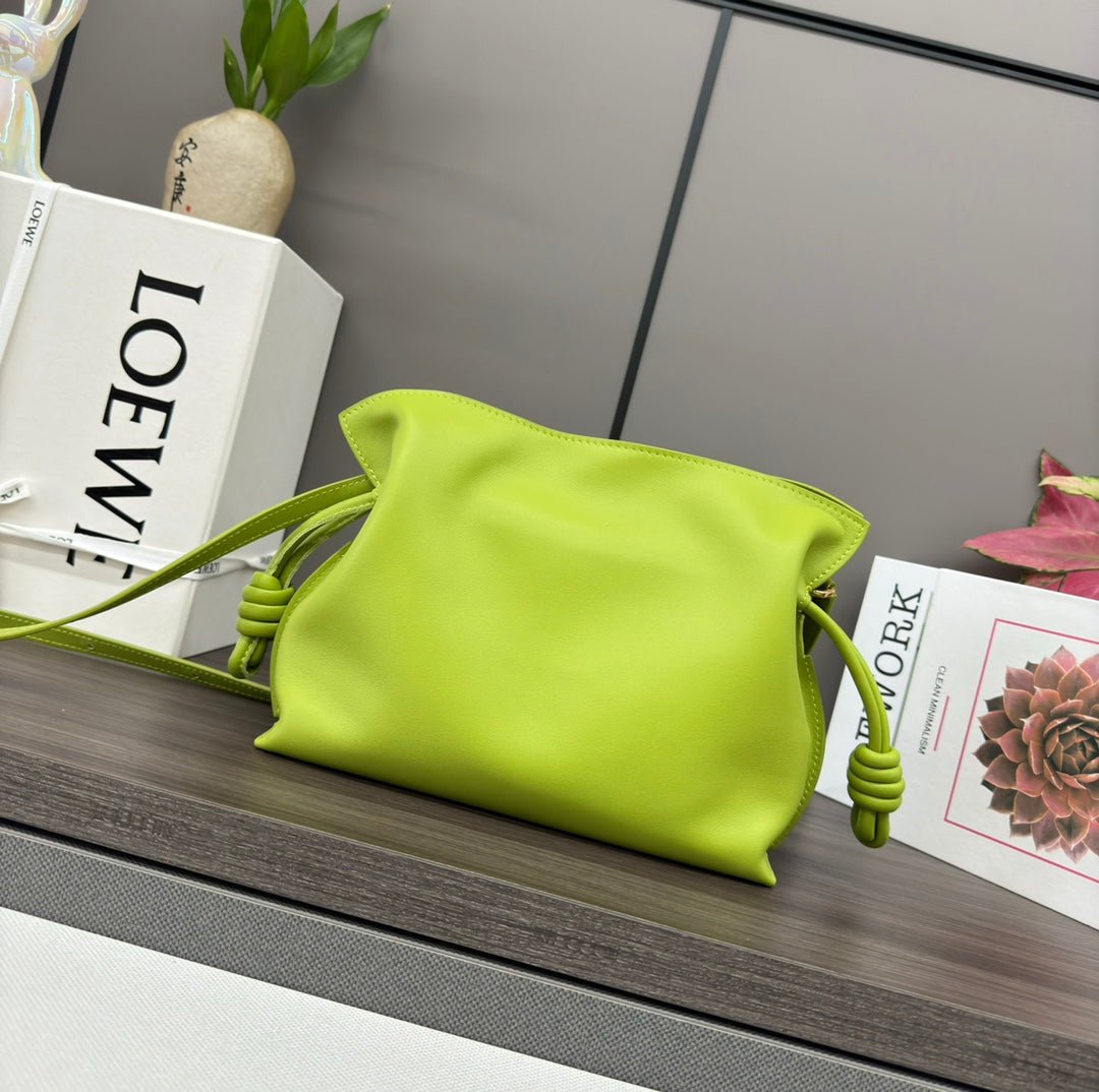 Alternative view of LOE 23 MINI FLAMENCO PURSE BAG IN GREEN CHARTREUSE NAPPA LAMBSKIN