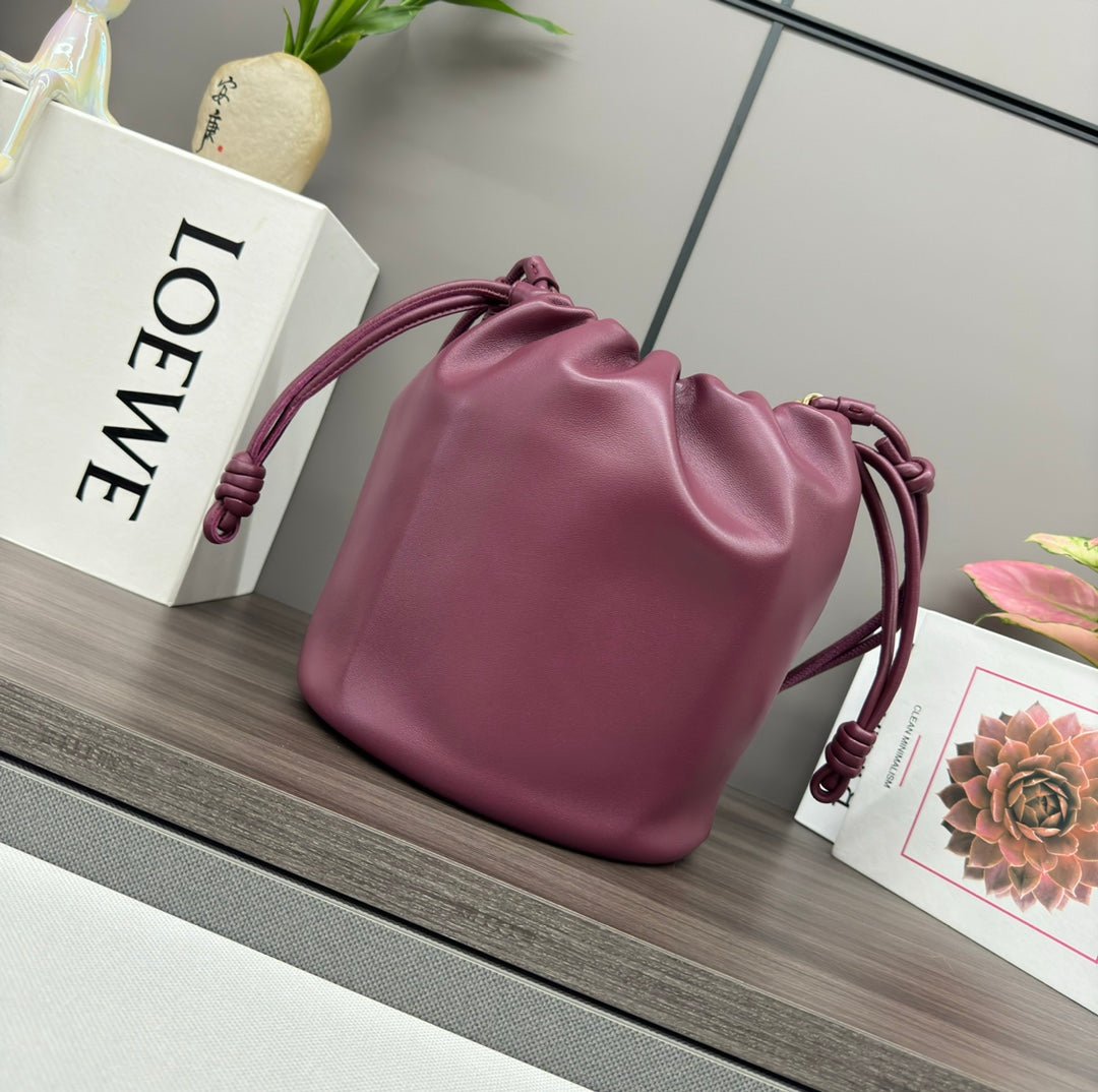 Alternative view of Loewe Flamenco Purse Bucket 32 Burgundy Lambskin Ghw