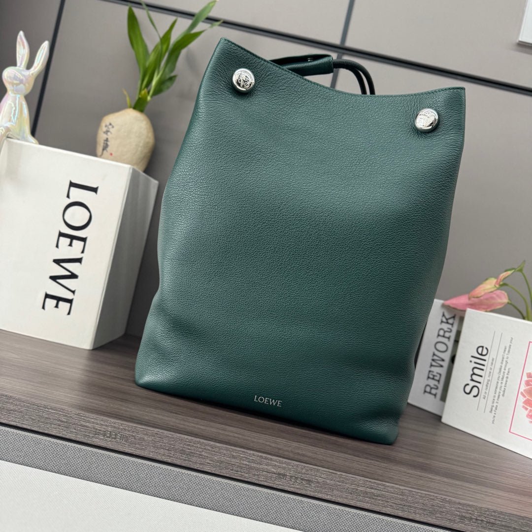 Loewe Pebble Hobo Teal Blue Smooth Calfskin