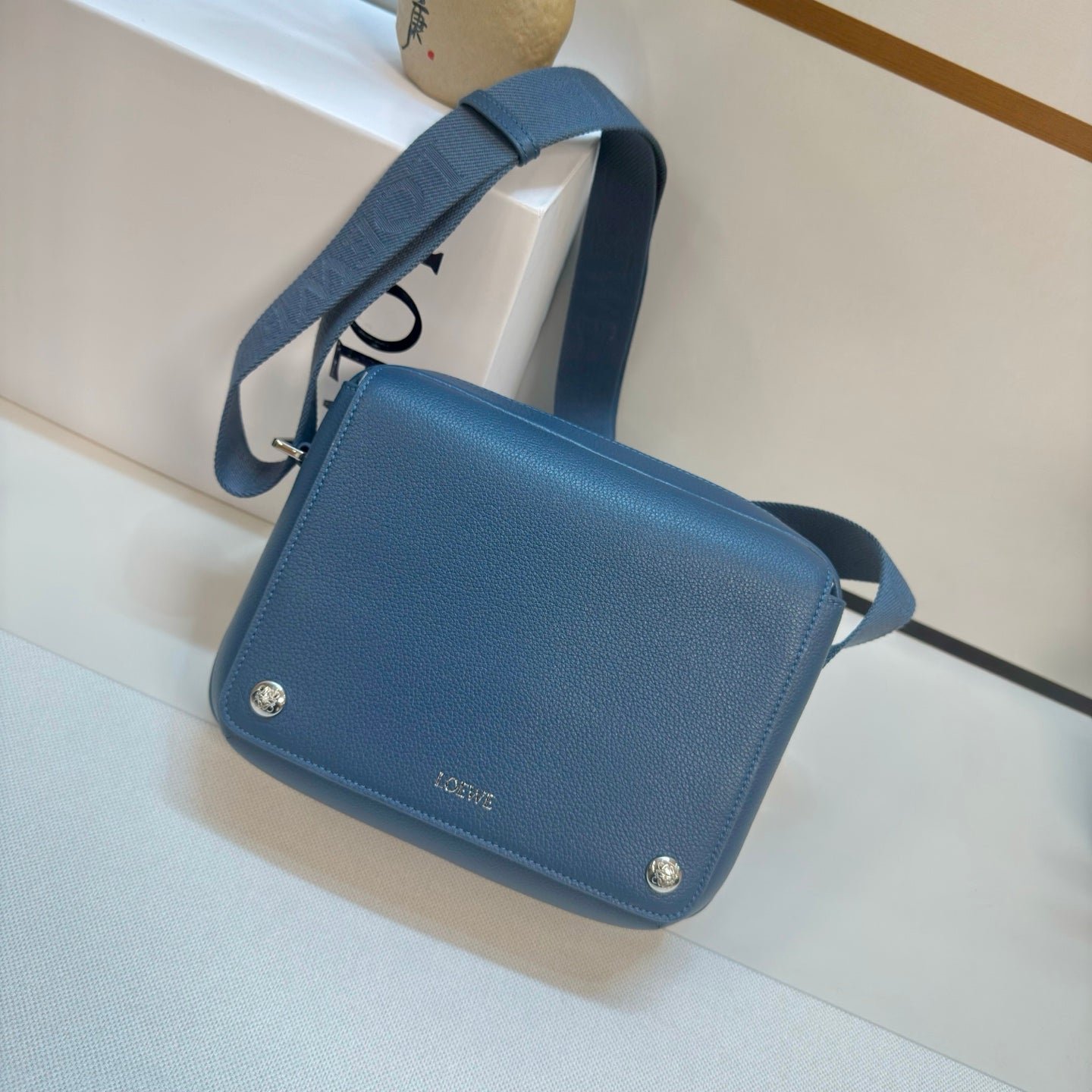 Alternative view of Loewe Messenger Bags 23 Navy Blue Cowhide