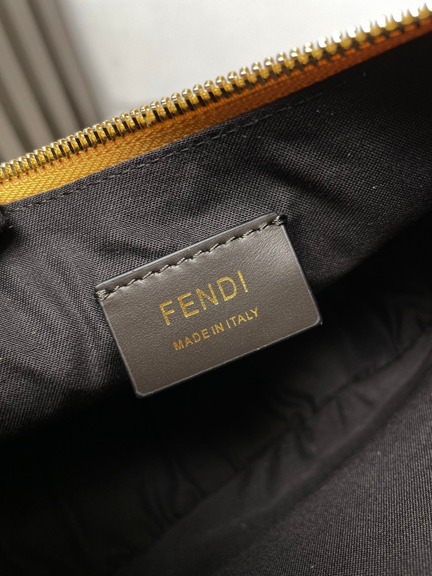 Fendigraphy Medium Gold Metallic Lambskin Bag - Image 8