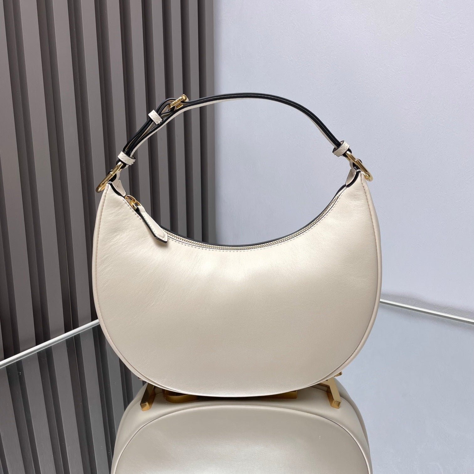 Fendi Fendigraphy Medium White Lambskin