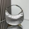 Fendigraphy Medium Silver Metallic Lambskin Bag