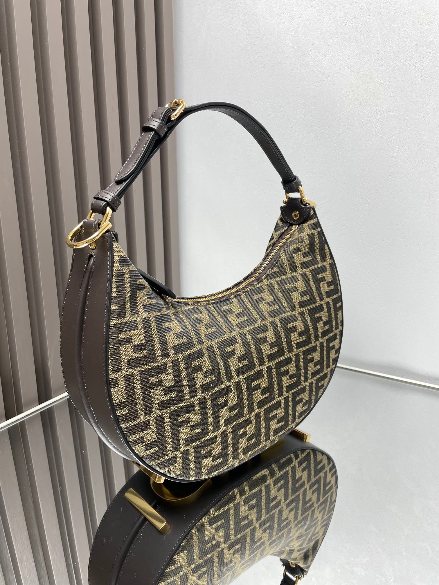 Alternative view of Fendi Fendigraphy Medium Gurkha Jacquard