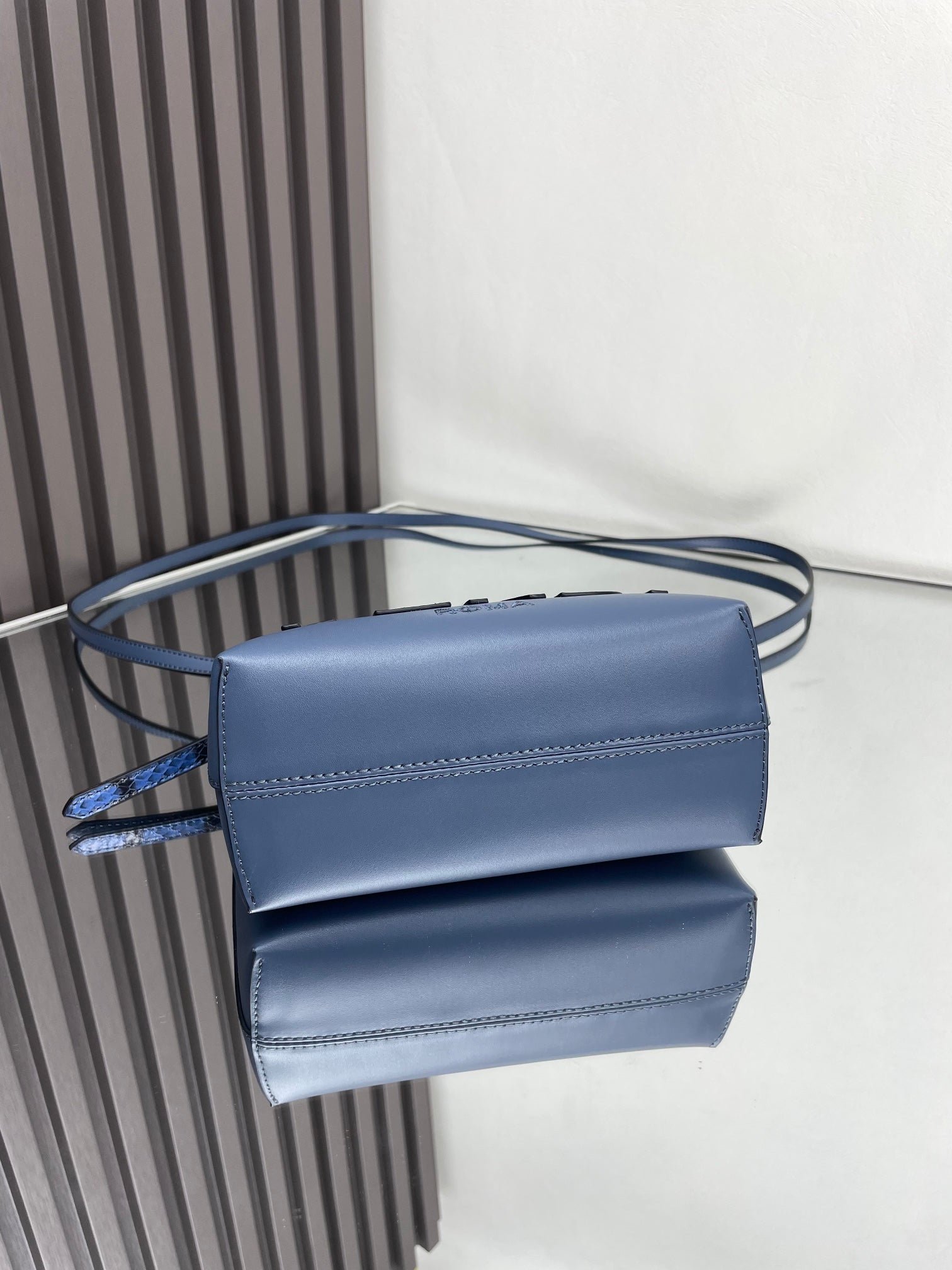 Fendi By The Way Mini Aegean Blue Lambskin Bag - Image 6