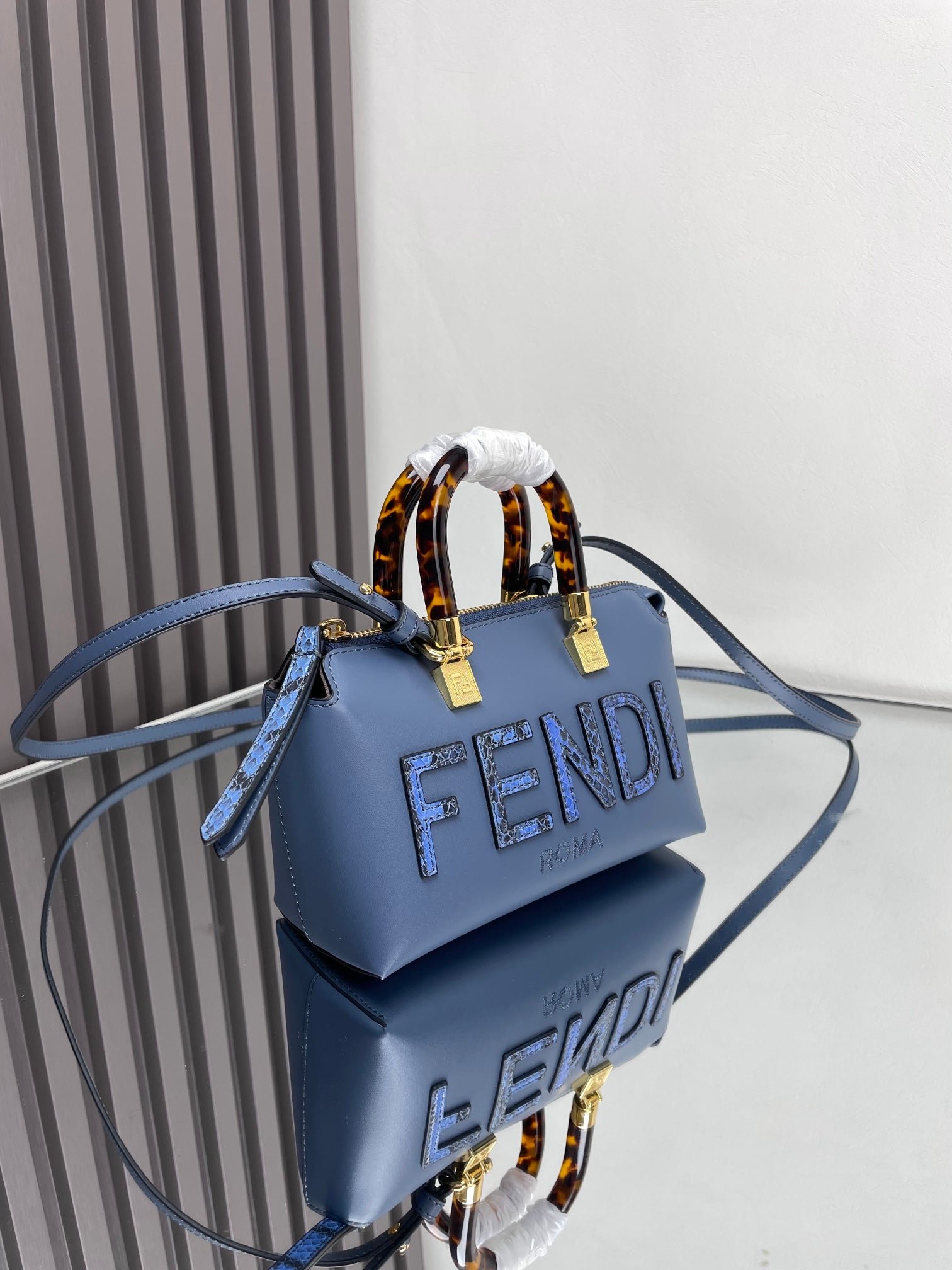 Alternative view of Fendi By The Way Mini Aegean Blue Lambskin Bag