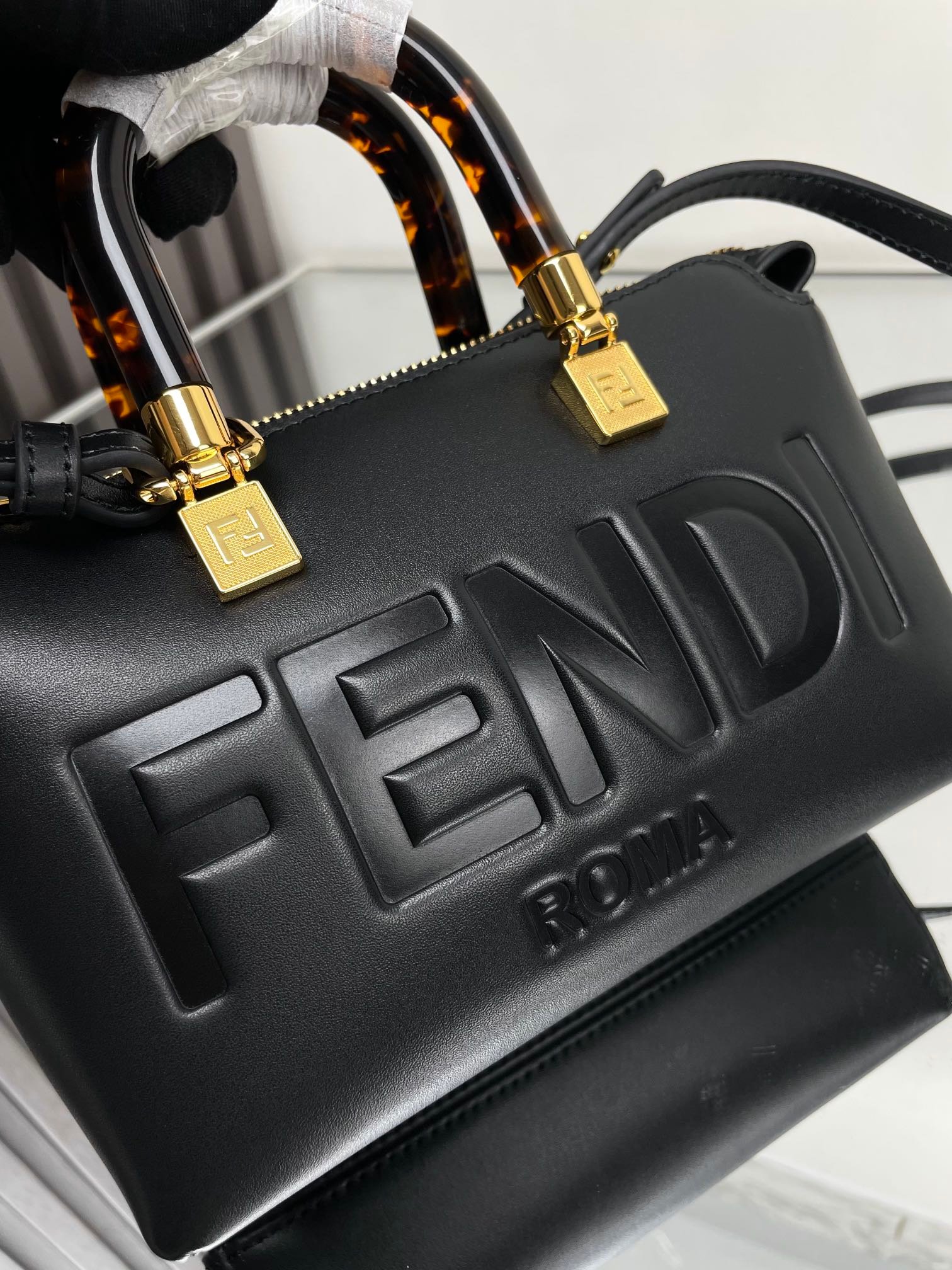Fendi By The Way Mini Embossed Calfskin Bag - Image 5