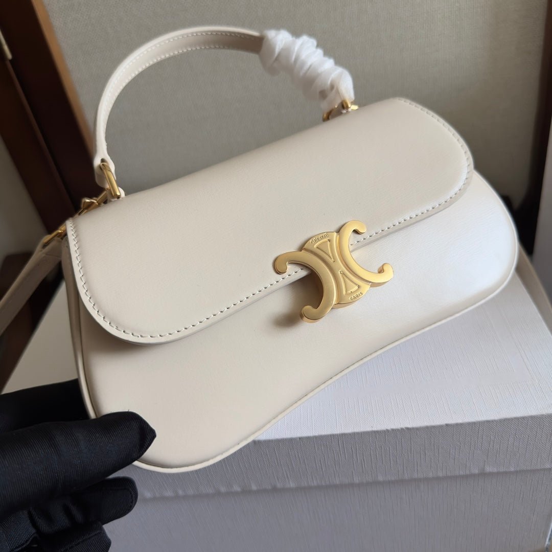 Celine Lola 20 Cream Calfskin Handbag - Image 7