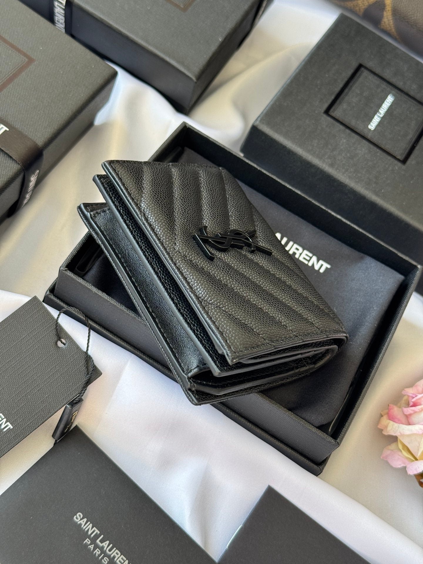 YSL Quilted Leather Luxury Wallet - Image 4
