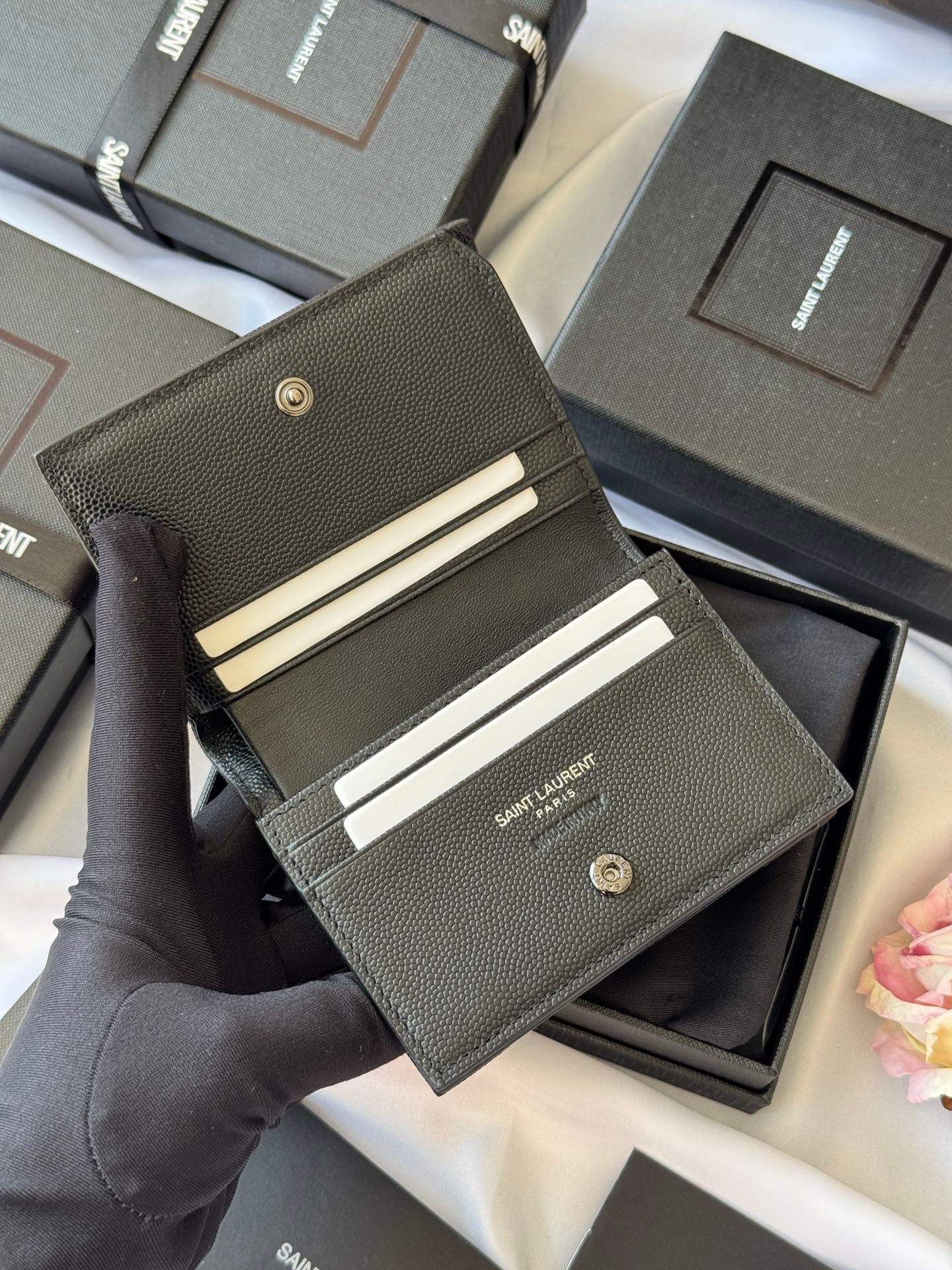 YSL Quilted Leather Luxury Wallet - Image 7