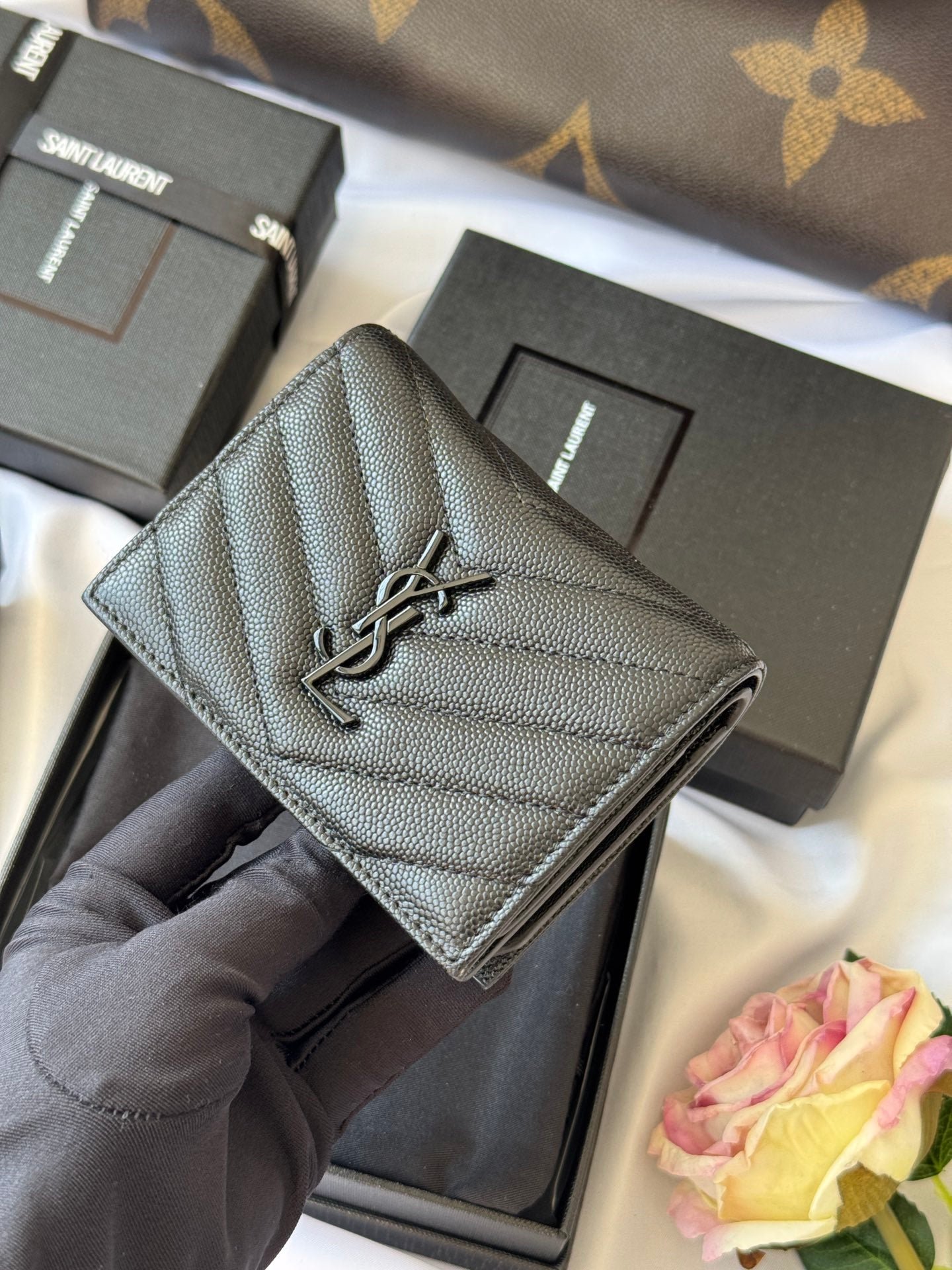 Alternative view of YSL Quilted Leather Wallet