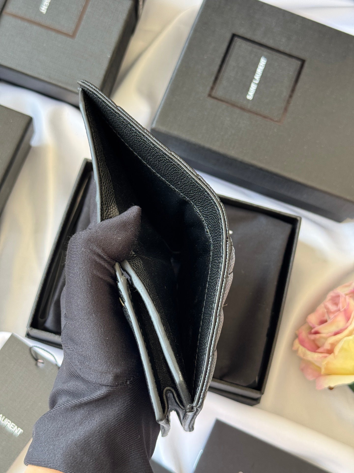 YSL Quilted Leather Luxury Wallet - Image 6