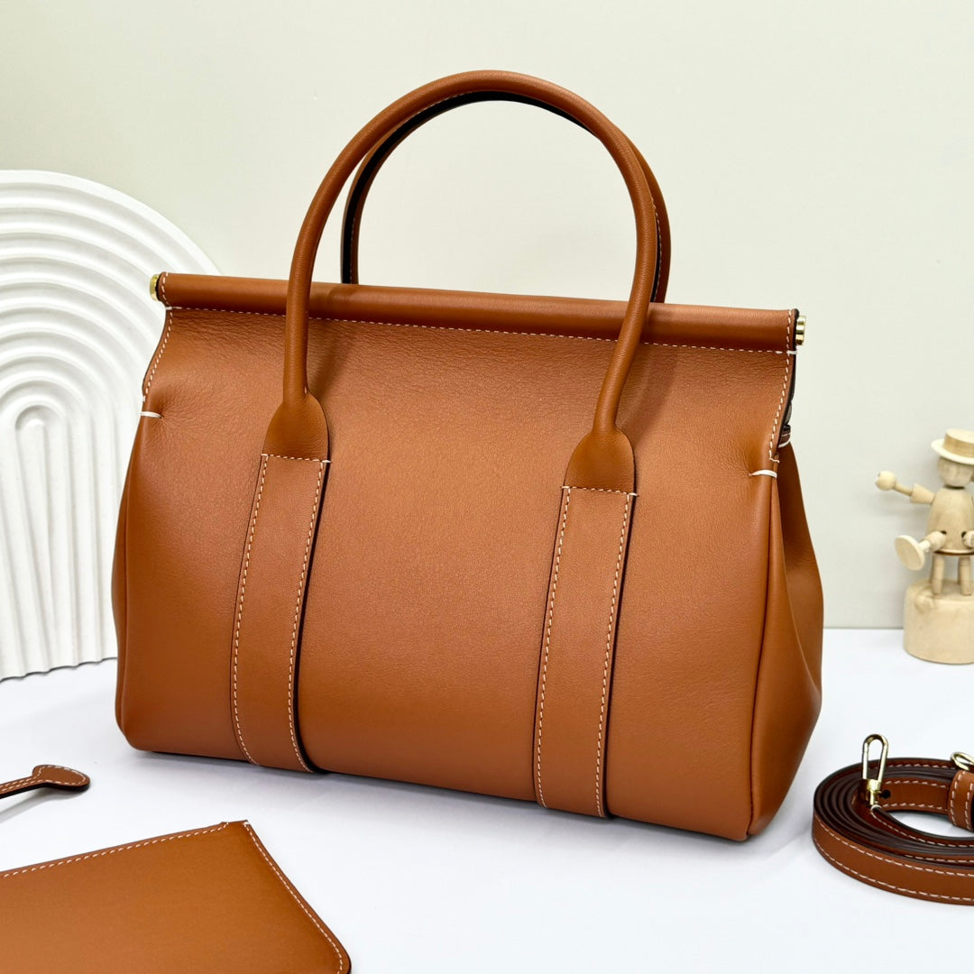 Alternative view of Loro Piana Sesia Tan Calf Bag