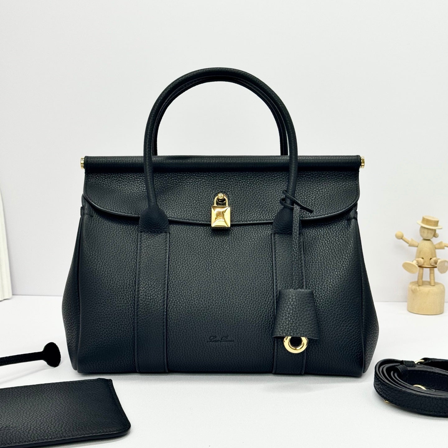 Loro Piana Sesia Matte Grain Purse