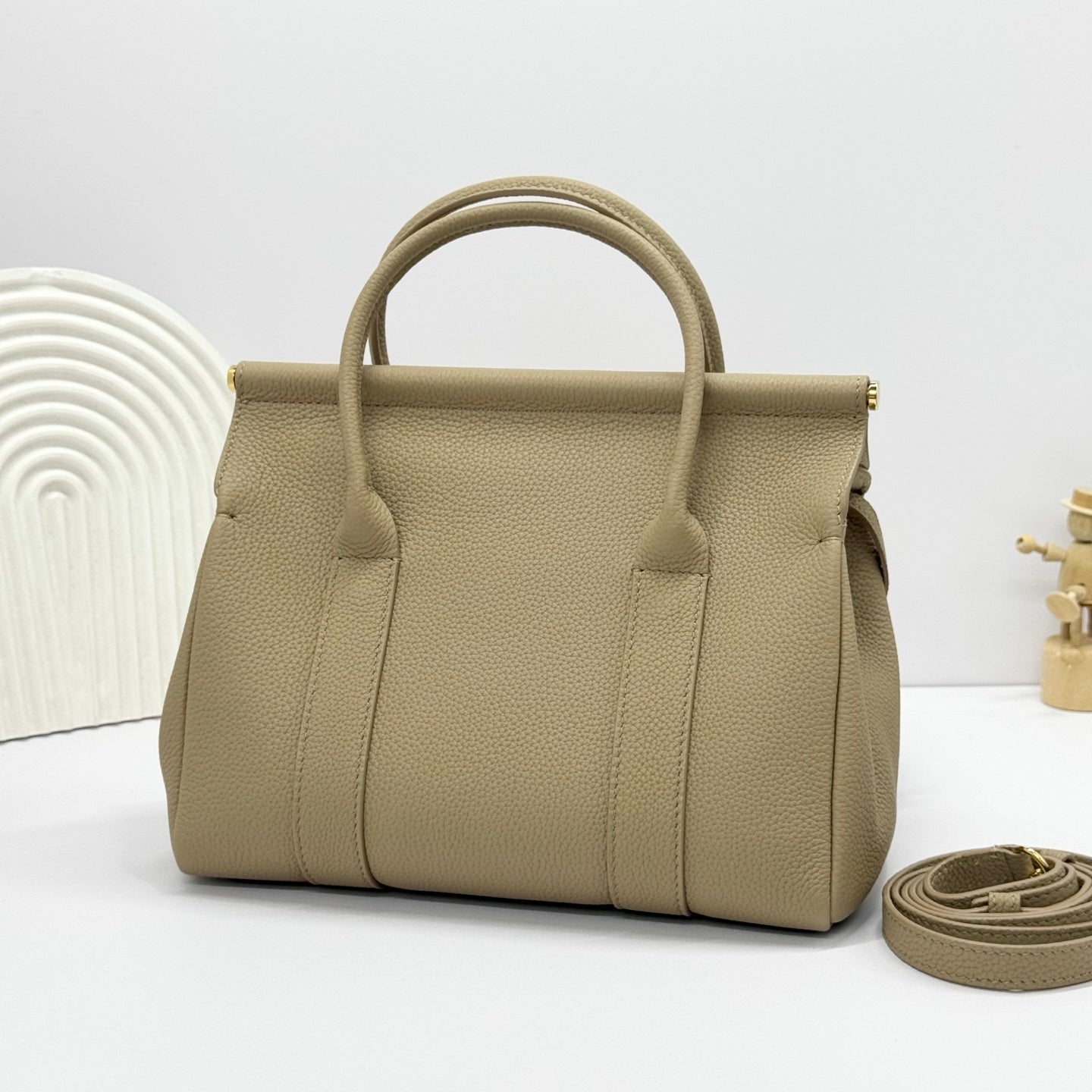 Alternative view of Loro Piana Sesia Taupe Grain Bag