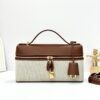 Loro Piana Extra Canvas Leather Bag