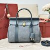 Loro Piana Sesia Grey Suede Purse