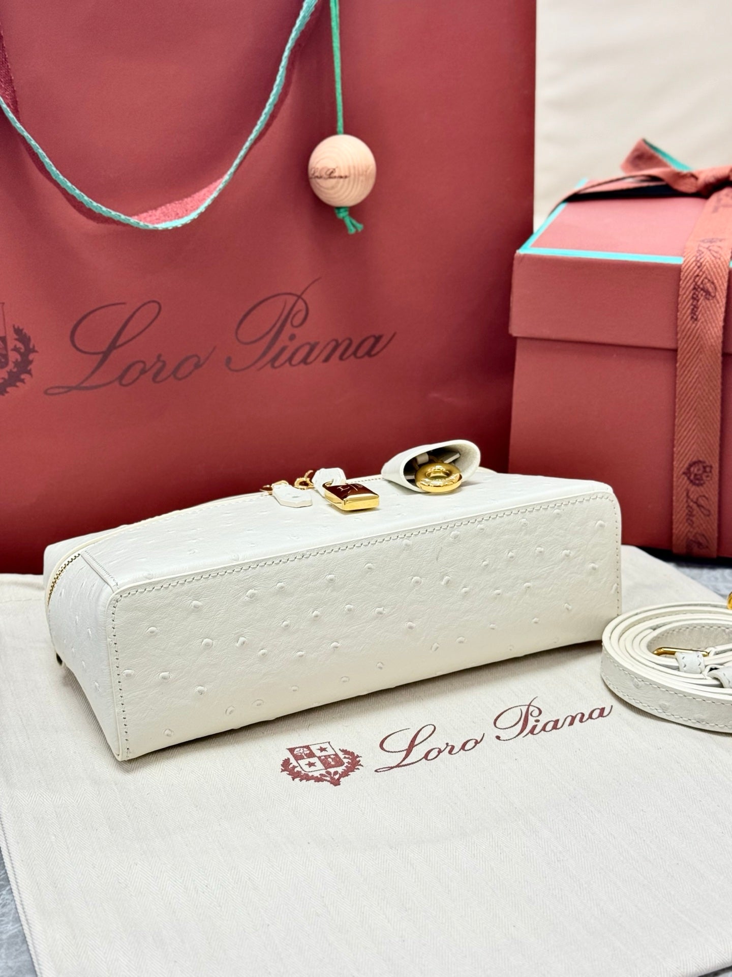 Loro Piana Extra White Ostrich Case - Image 3