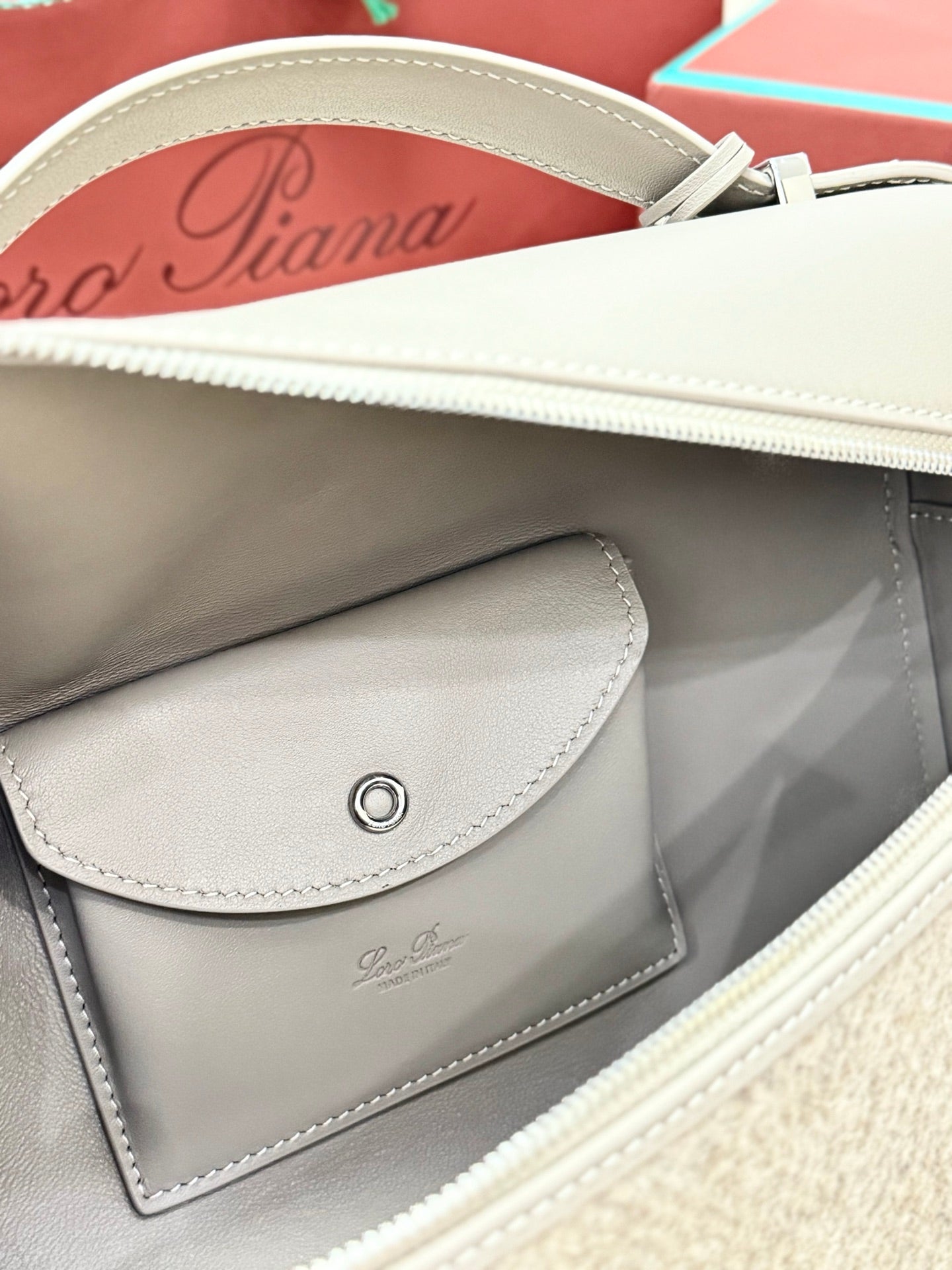 Alternative view of Loro Piana Extra Herringbone Wool Purse