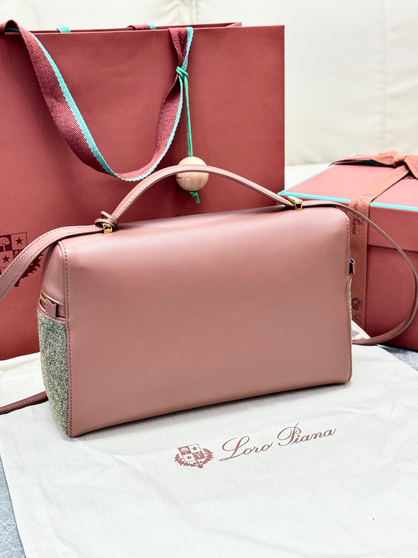 Alternative view of Loro Piana Extra Tweed Leather Case