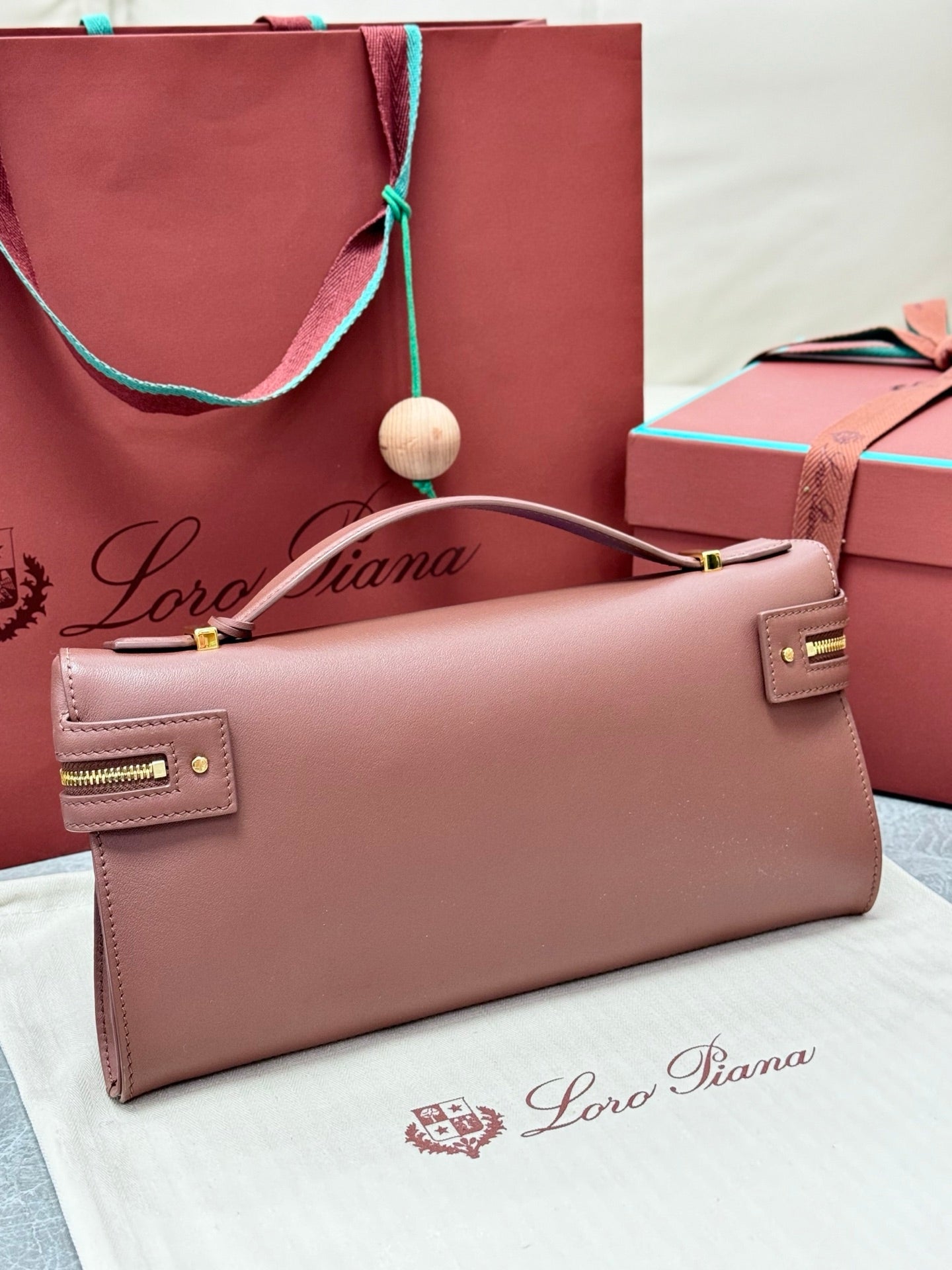 Alternative view of Loro Piana Extra Tweed Leather Case