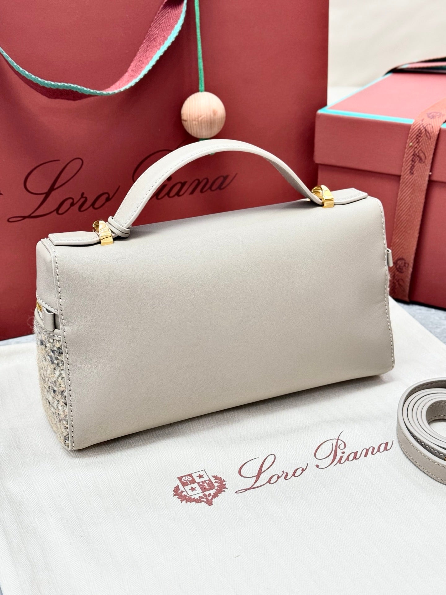 Alternative view of Loro Piana Extra Boucle Wool Handbag