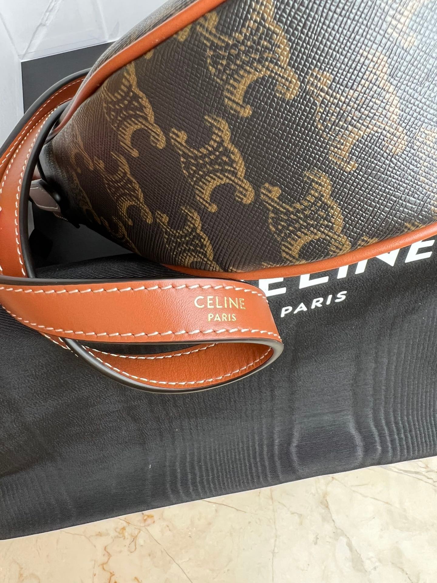 Celine Heloise 23 Canvas Hobo Bag - Image 4