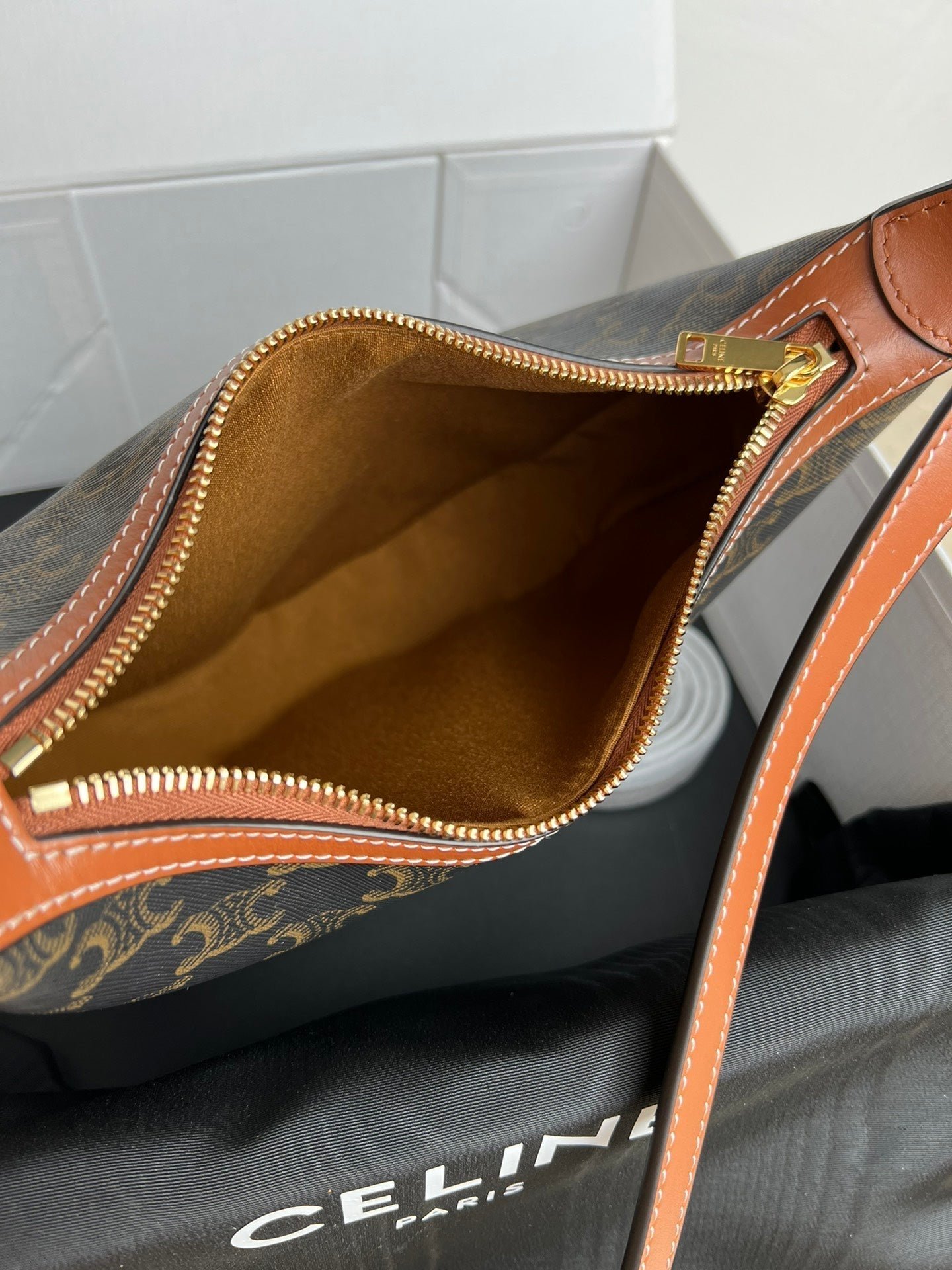 Celine Heloise 23 Canvas Hobo Bag - Image 5