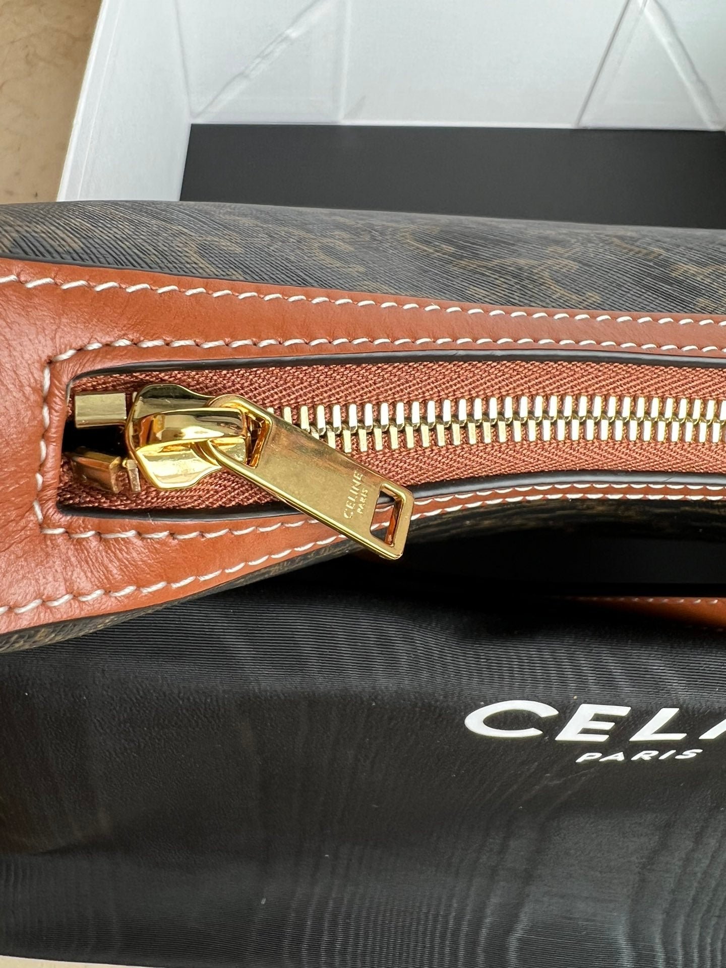 Celine Heloise 23 Canvas Hobo Bag - Image 6