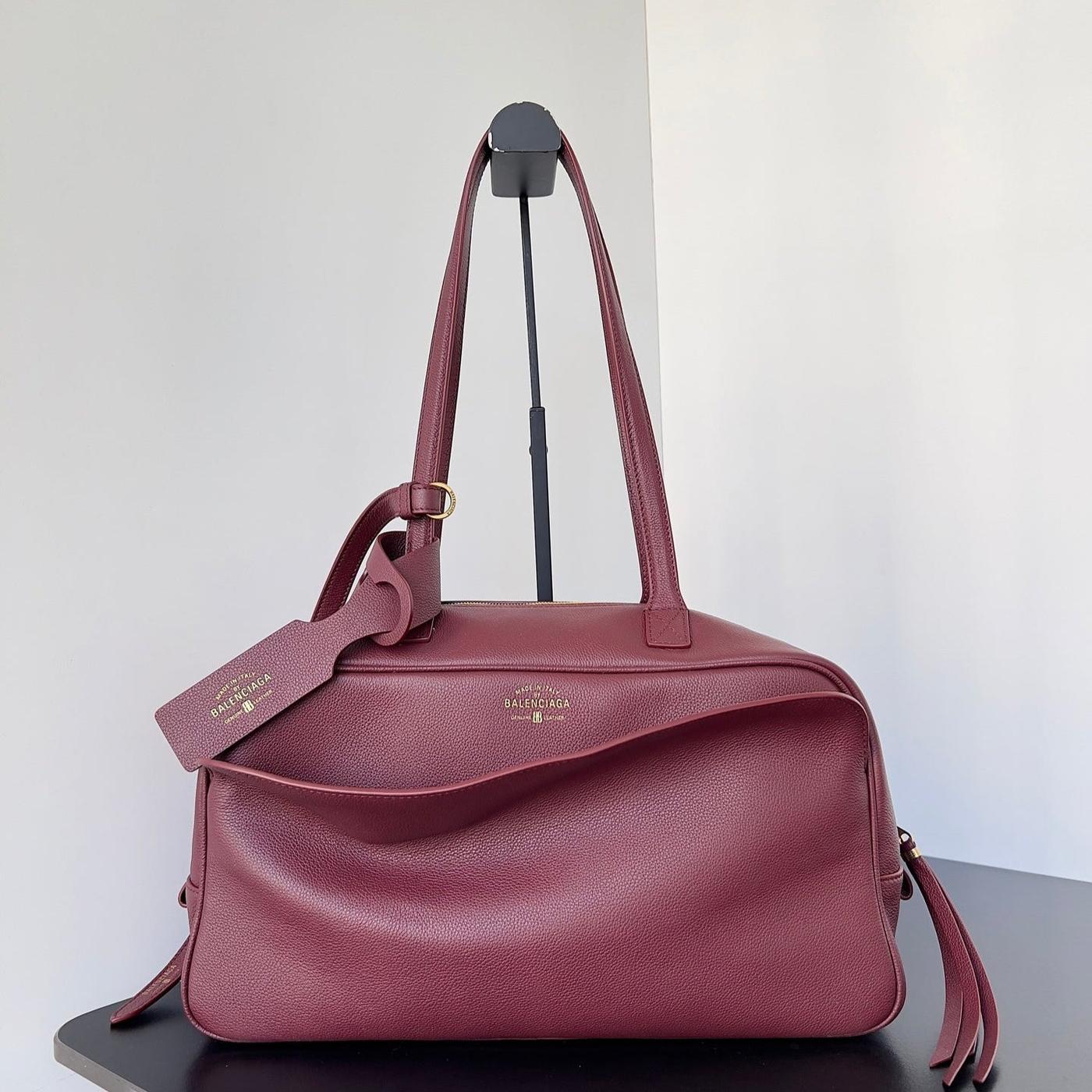 Balenciaga Carrie 36cm Wine Lambskin