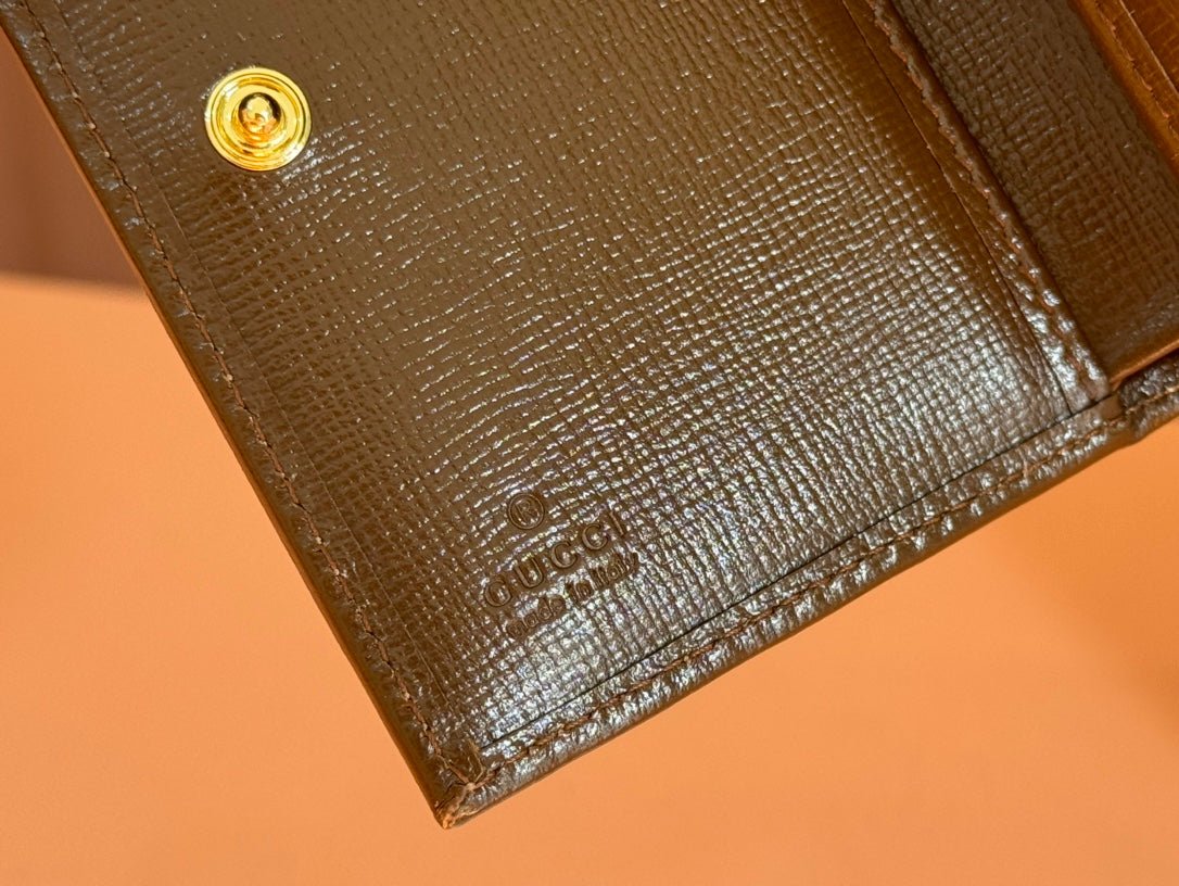GUCCI Brown Horsebit Card Wallet - Image 8