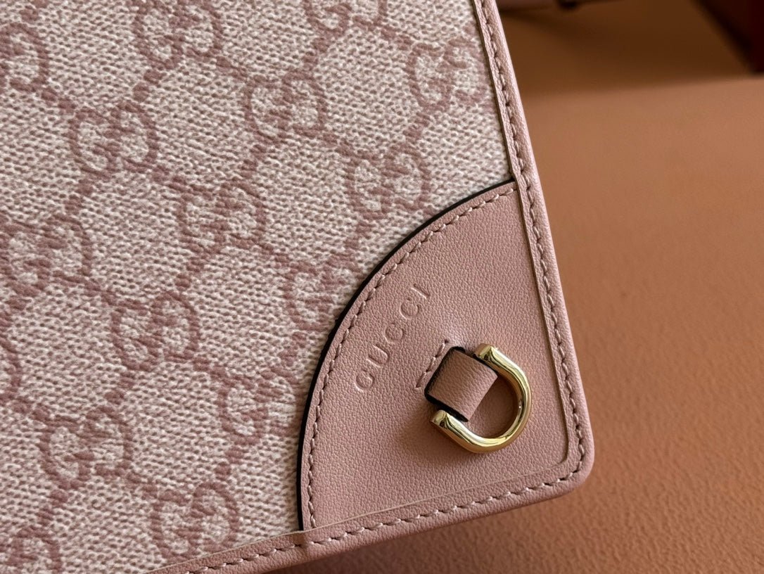 GUCCI Pink GG Canvas Crossbody Bag - Image 6