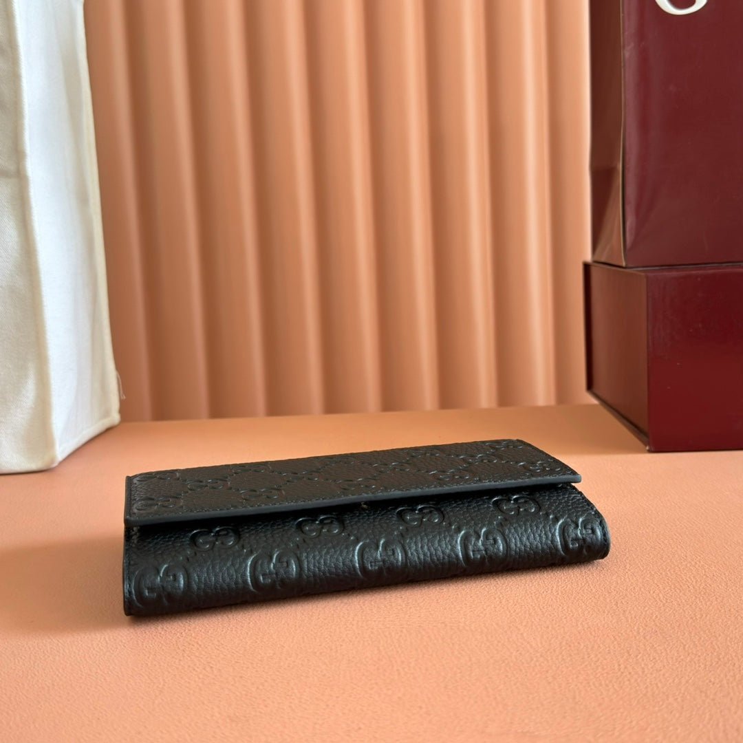 GUCCI Black GG Embossed Long Wallet - Image 5
