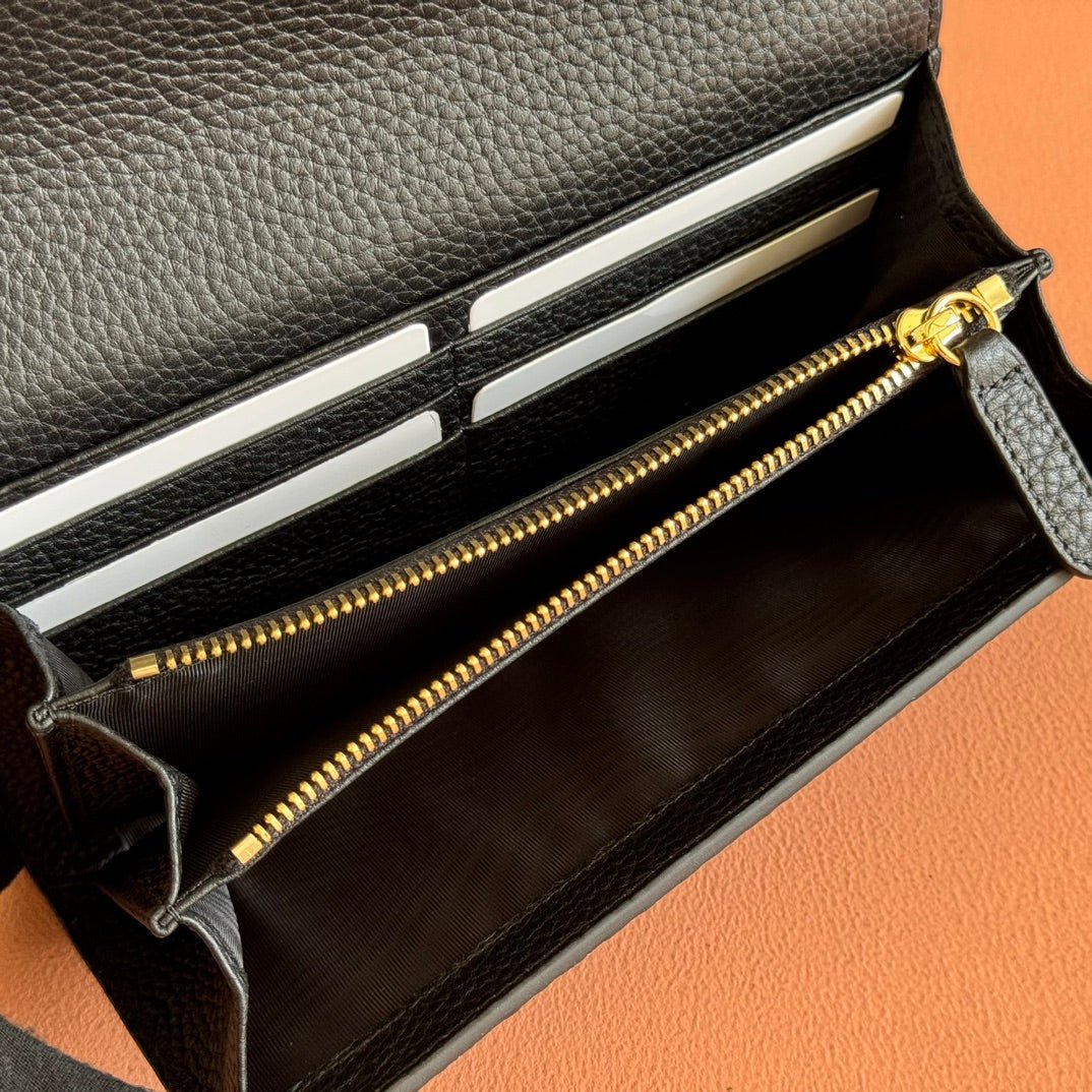 GUCCI Black GG Embossed Long Wallet - Image 8