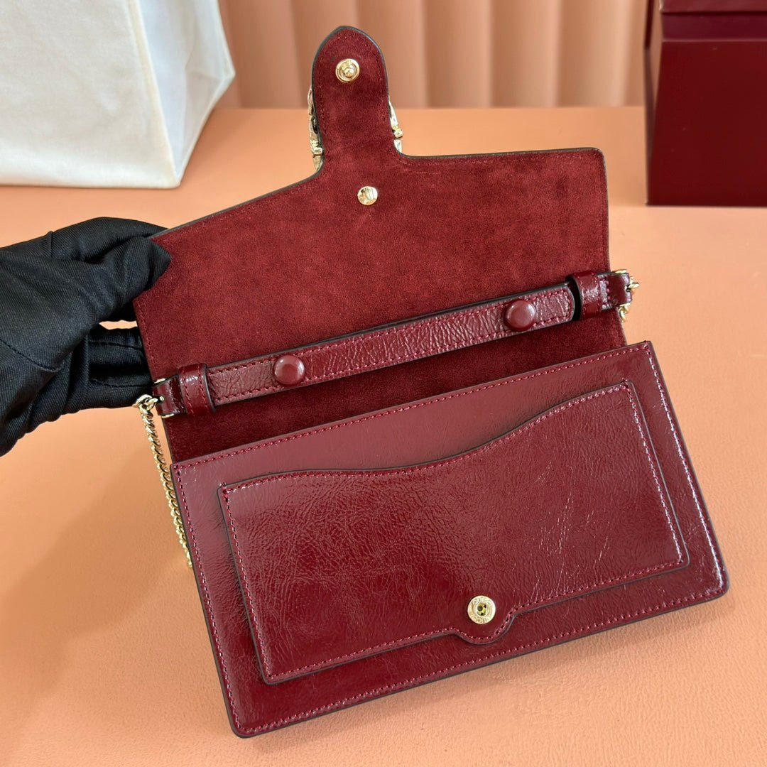 GUCCI Shiny Wine Red Dionysus Bag - Image 4