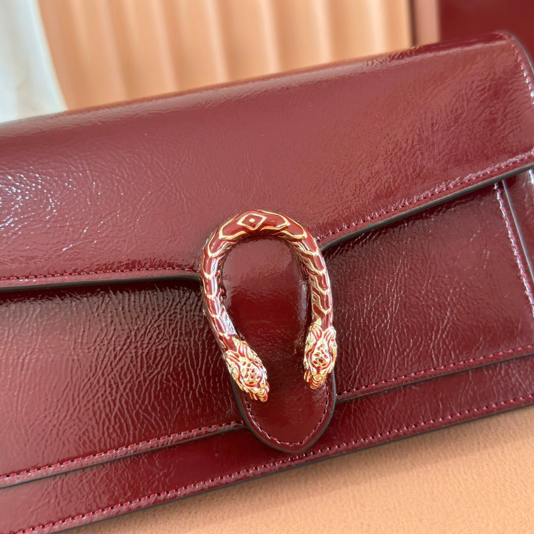 GUCCI Shiny Wine Red Dionysus Bag - Image 3