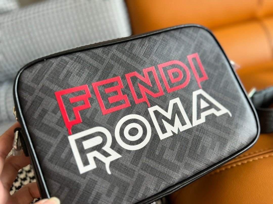 Alternative view of Fendi Clutch 22 Dark Gray Textured Fabric Clutch