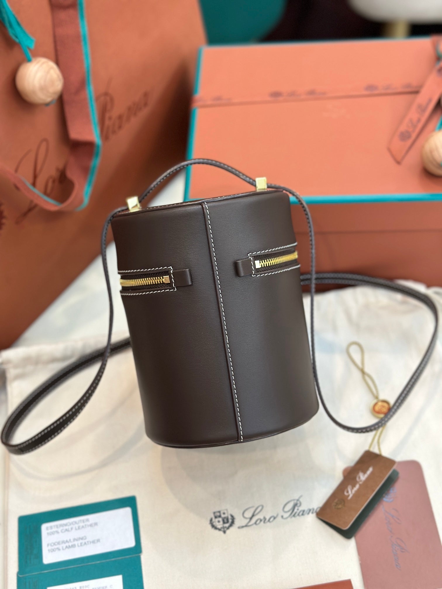 Alternative view of Loro Piana Extra Case 16 Chocolate Brown